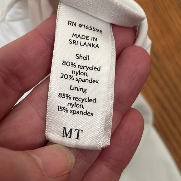 Andie The Tulum One Piece LT Swimsuit White Size M Tall NWT long torso - Picture 6 of 8